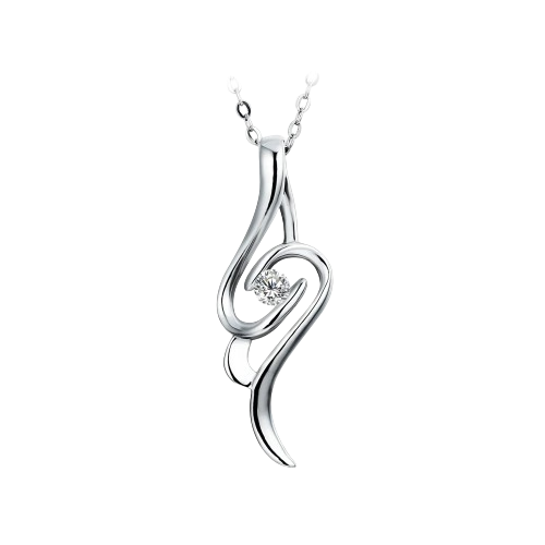 Moissanite Pendant Necklace - Lyra