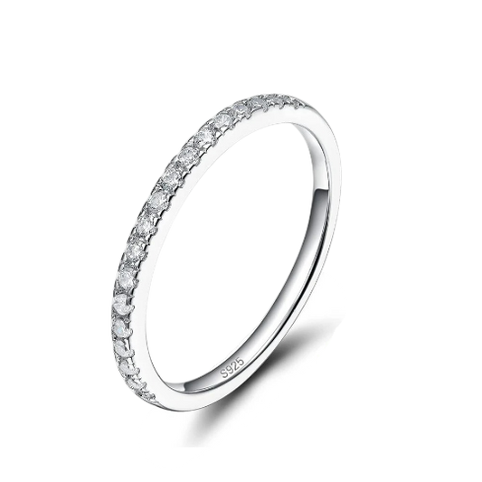 خاتم مويسانيت مطلي بالذهب الأبيض 925 فضة إسترليني كهدية