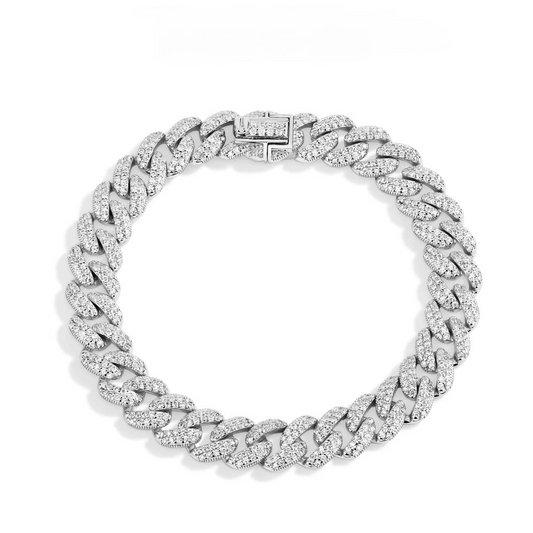 Cuban Tennis Bracelet with Moissanite - Amalfi