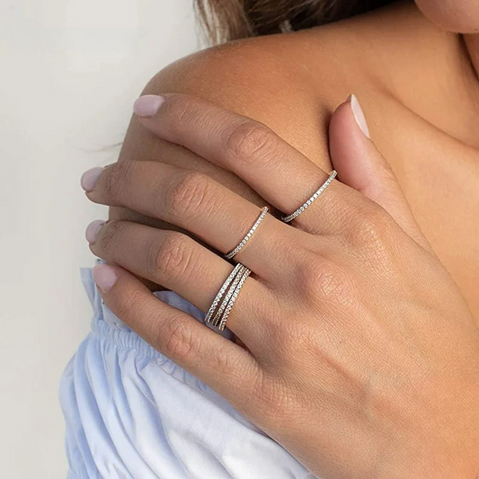 Silver Stackable Ring Women - Sanaa