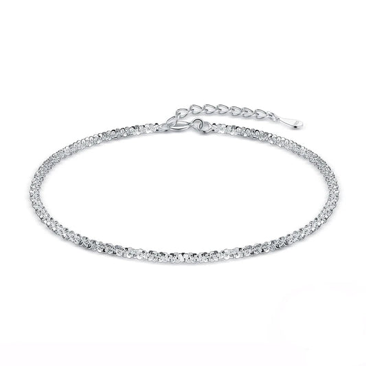 Diamond-Cut Chain Silver Bracelet - Bariq
