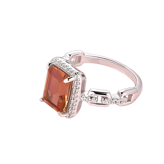 Zultanite Cocktail Ring with Interlocking Band