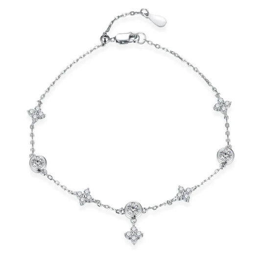 Moissanite Charm Bracelet - Maia