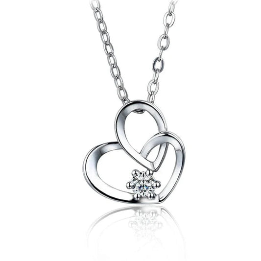 Moissanite Heart Pendant Necklace - Zaina