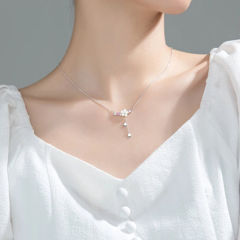 Cherry Blossom Pendant Necklace 