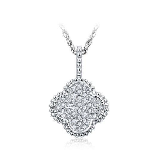 Moissanite Clover Pendant Necklace - Fleur