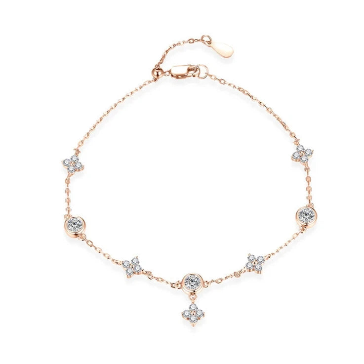 Moissanite Charm Bracelet - Maia