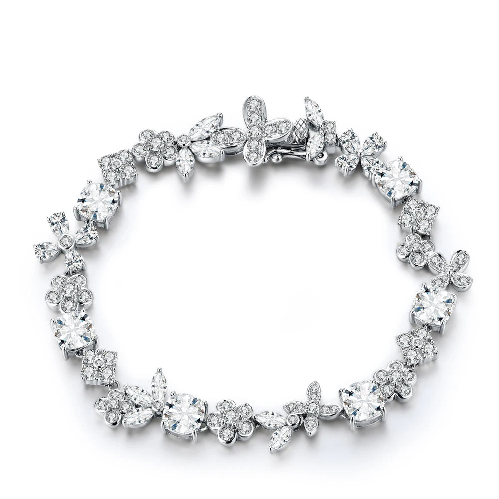 Moissanite Sterling Silver Bracelet - Etoile