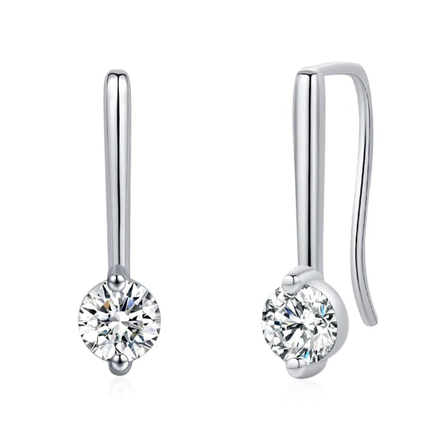 Moissanite Dangle Stud Earrings