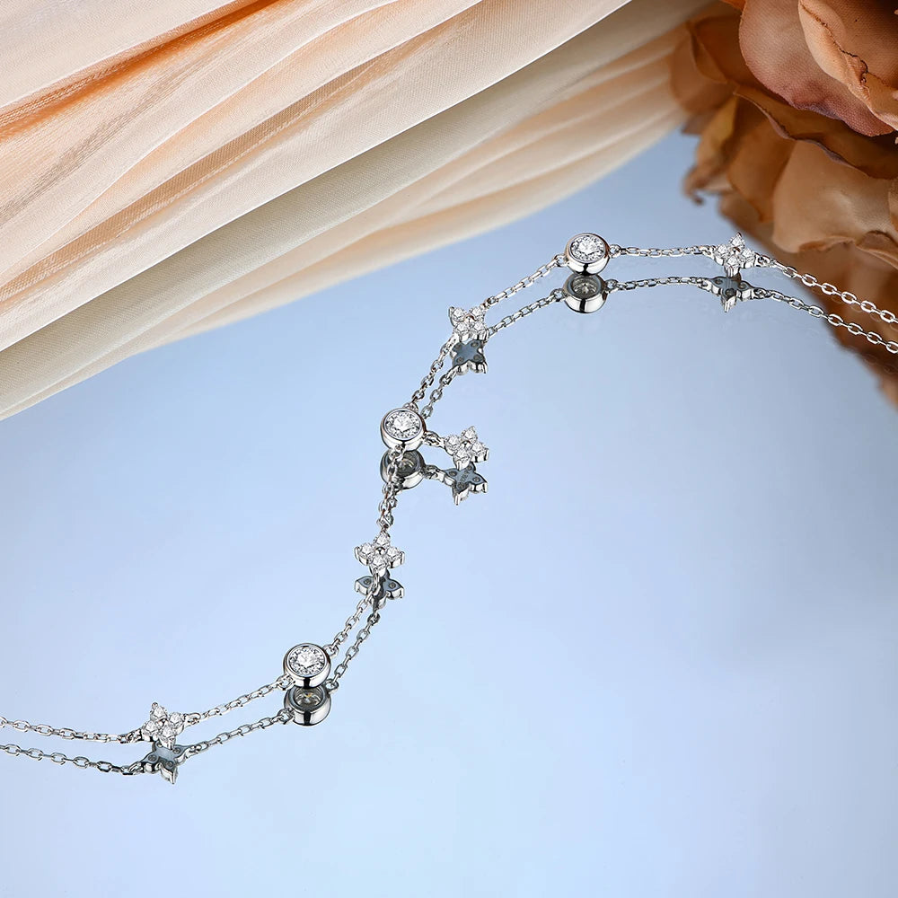 Moissanite Charm Bracelet - Maia