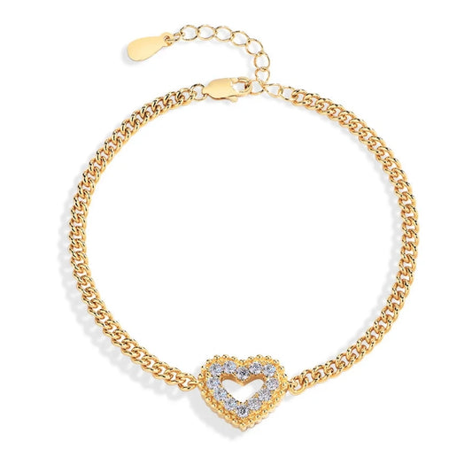 Heart Moissanite Diamond Bracelet - Belle