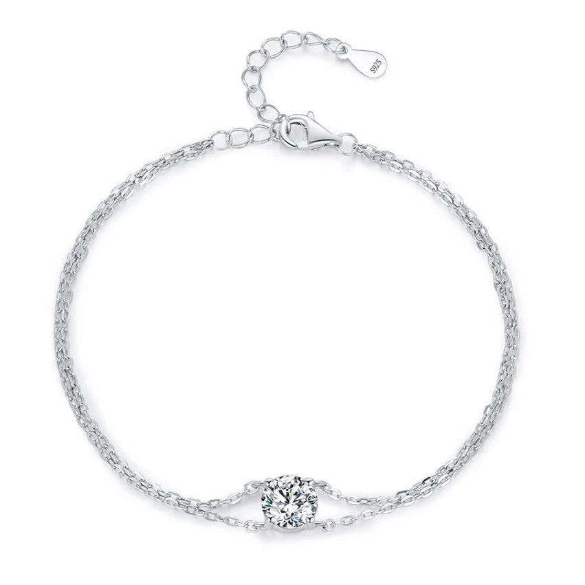 Moissanite Silver Bracelet - Lumière