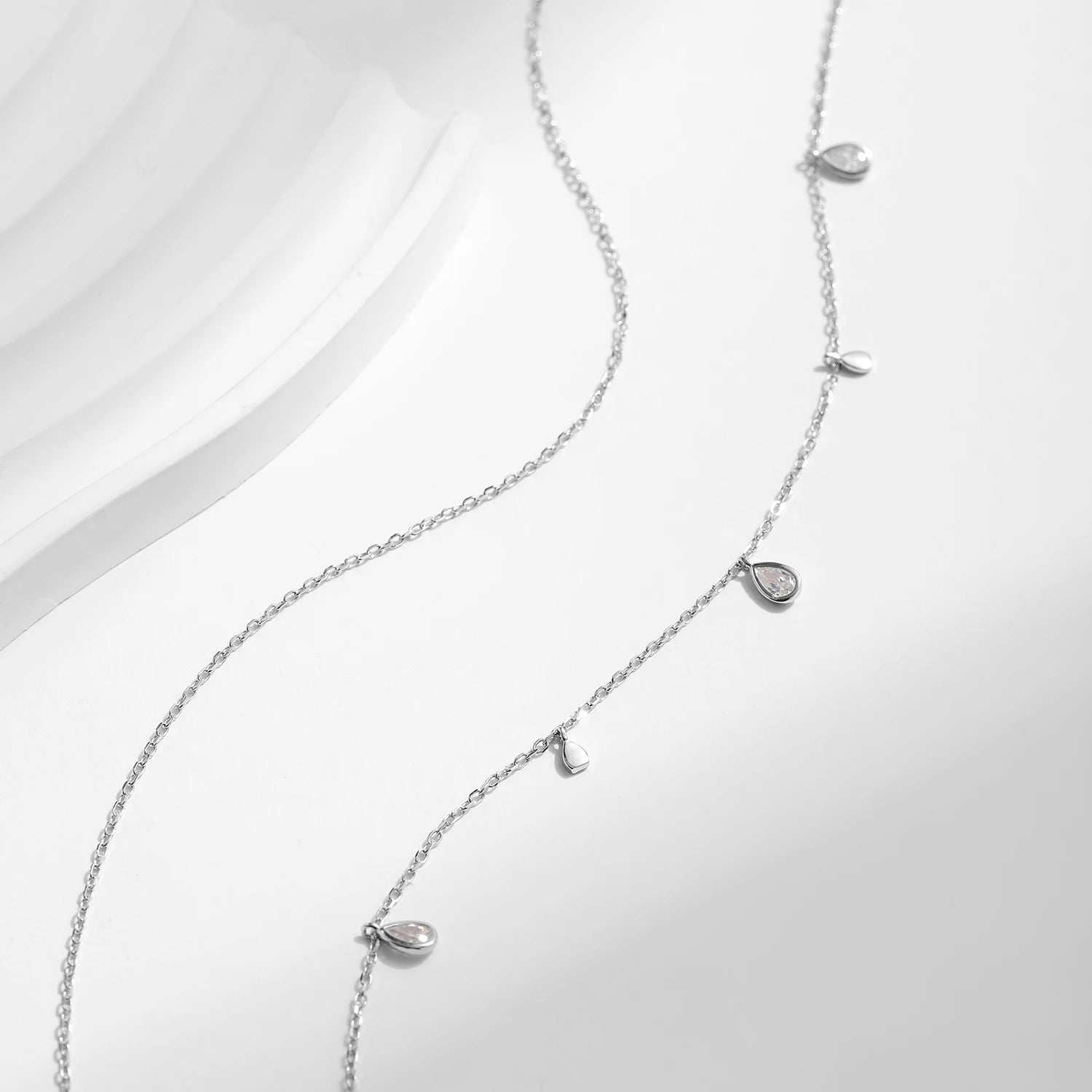 Delicate Two-Tier Moissanite Necklace