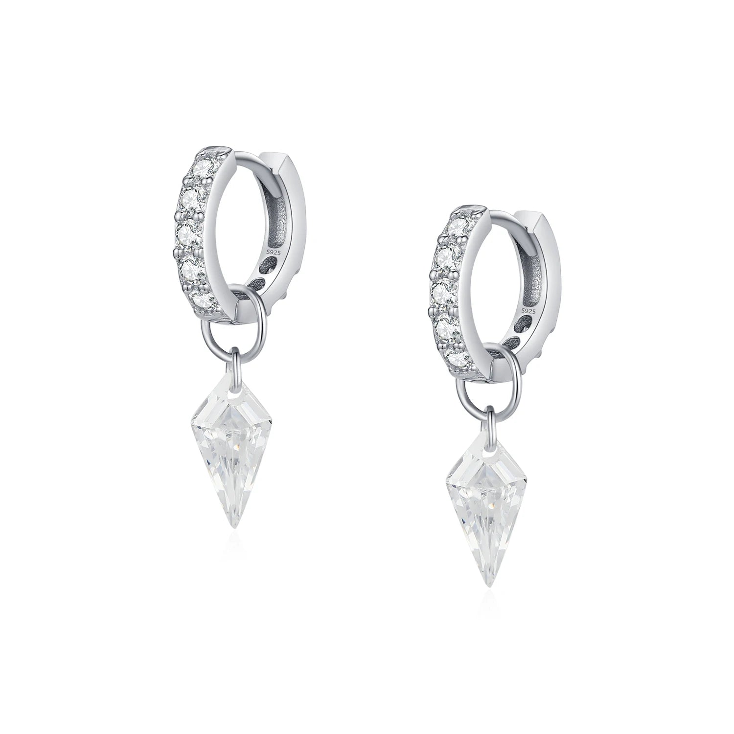 Spear Drop Hoop Earrings - Jilwah