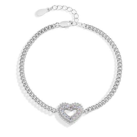 Heart Moissanite Diamond Bracelet - Belle