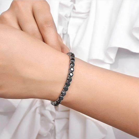 Black Moissanite Tennis Bracelet - Capri