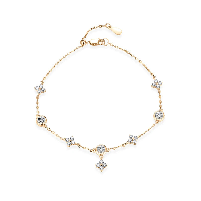 Moissanite Charm Bracelet - Maia