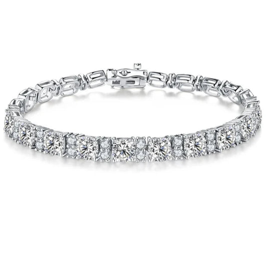 925 Silver Moissanite Tennis Bracelet - Rivière