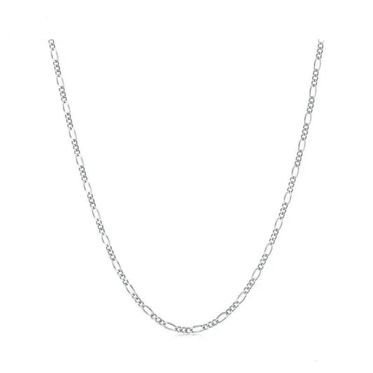 Figaro Chain Sterling Silver Necklace 