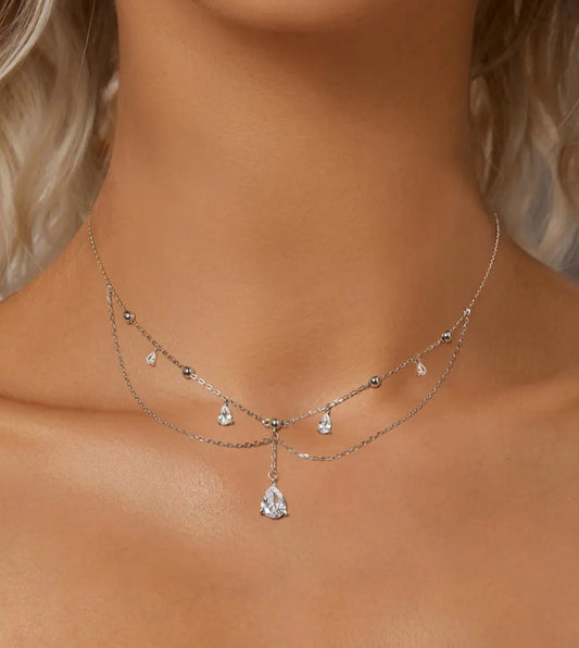Sun and Moon Sterling Silver Necklace 