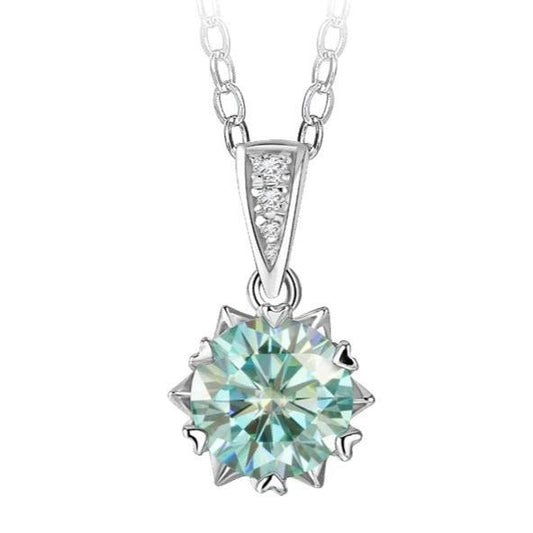 Moissanite Necklace with 925 Sterling Silver - Selma